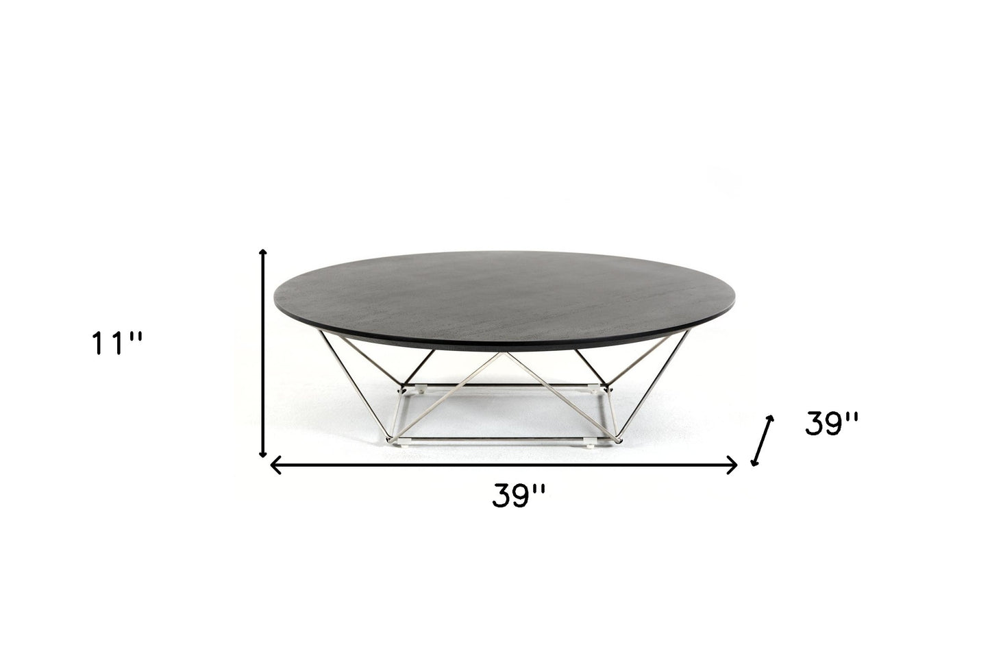 Wenge Veneer & Stainless Steel Coffee Table