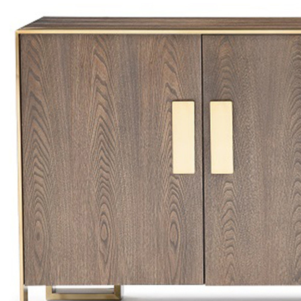 Veneer & Antique Brass Sideboard