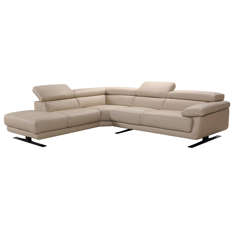 Taupe Leather Sectional