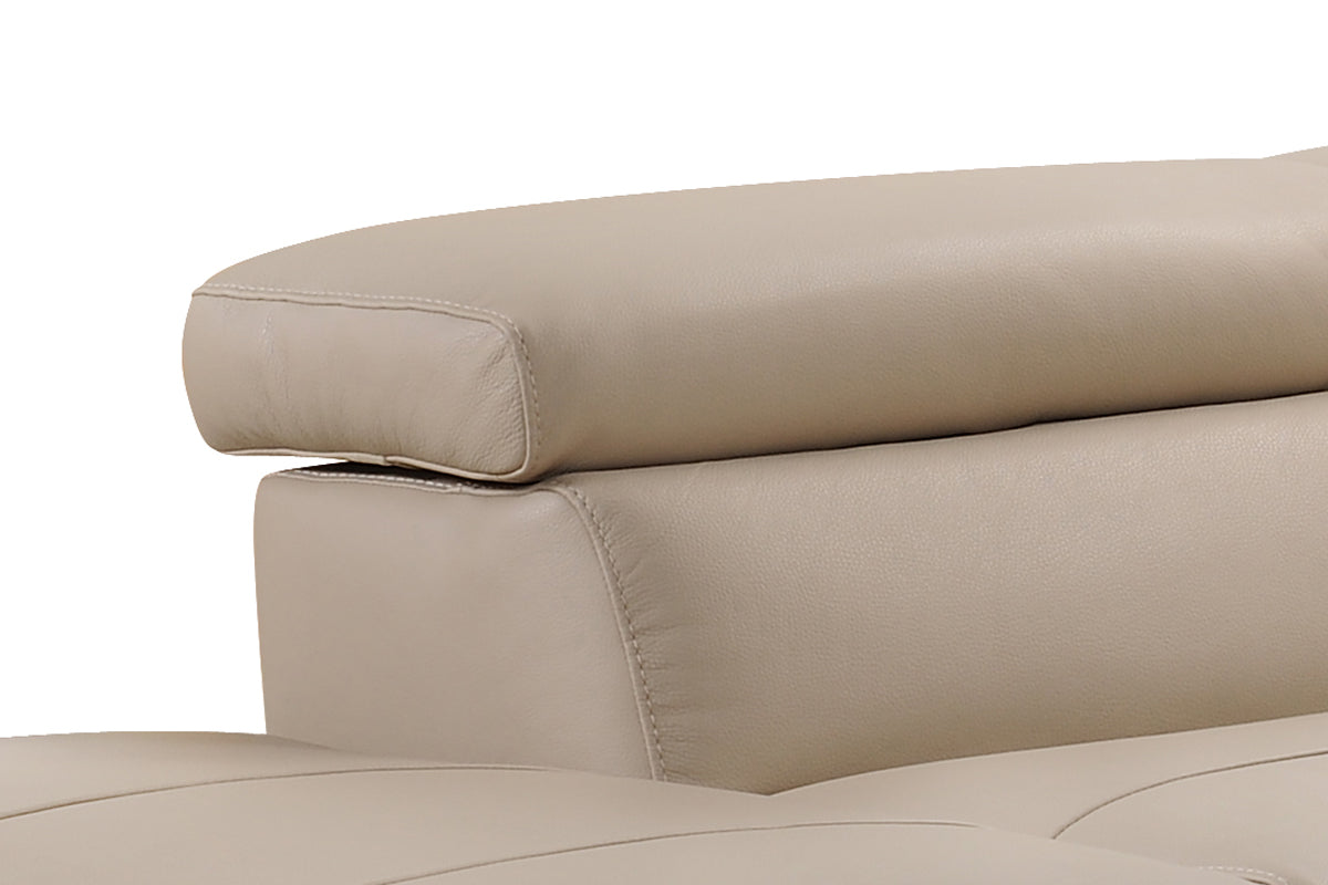 Taupe Leather Sectional