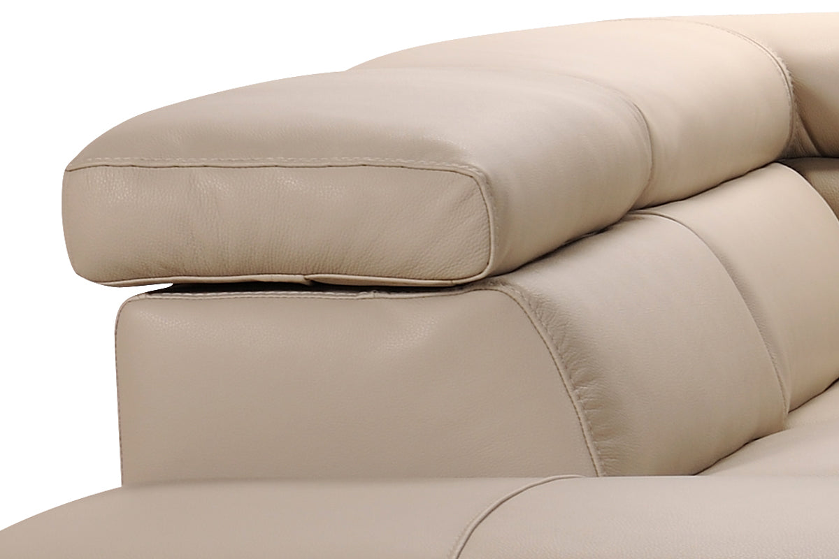 Taupe Leather Sectional