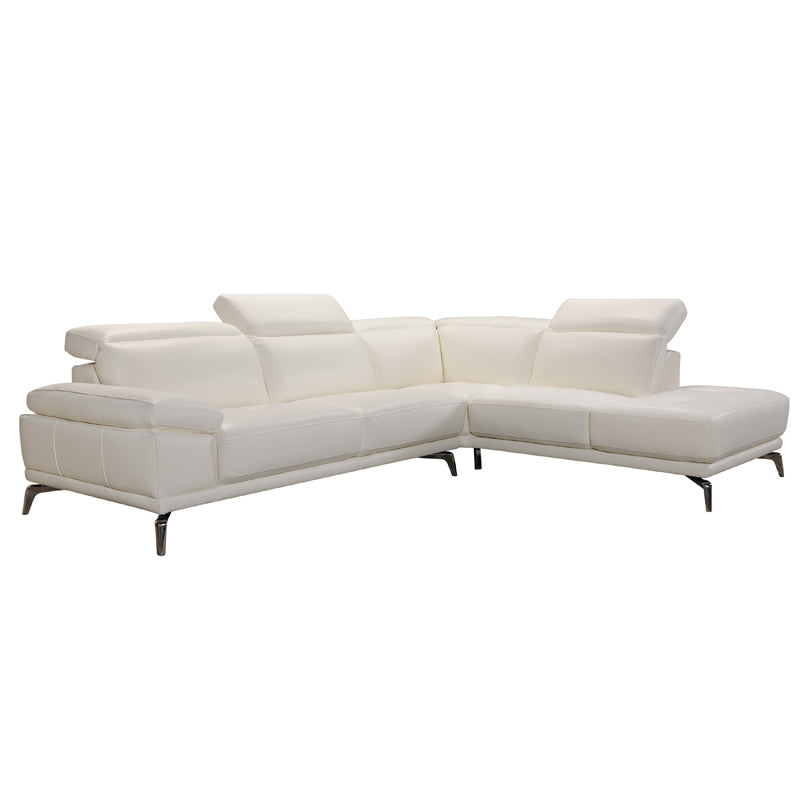 White Leather Sectional