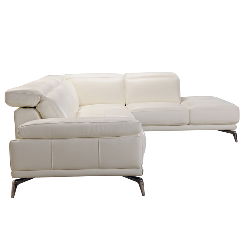 White Leather Sectional