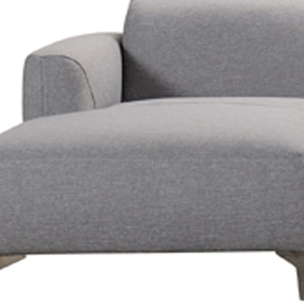 Grey Sectional w/ Wood Frame