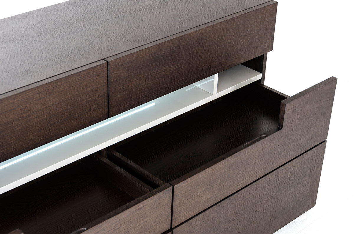 Gray Solid Wood 7-Drawer Triple Dresser