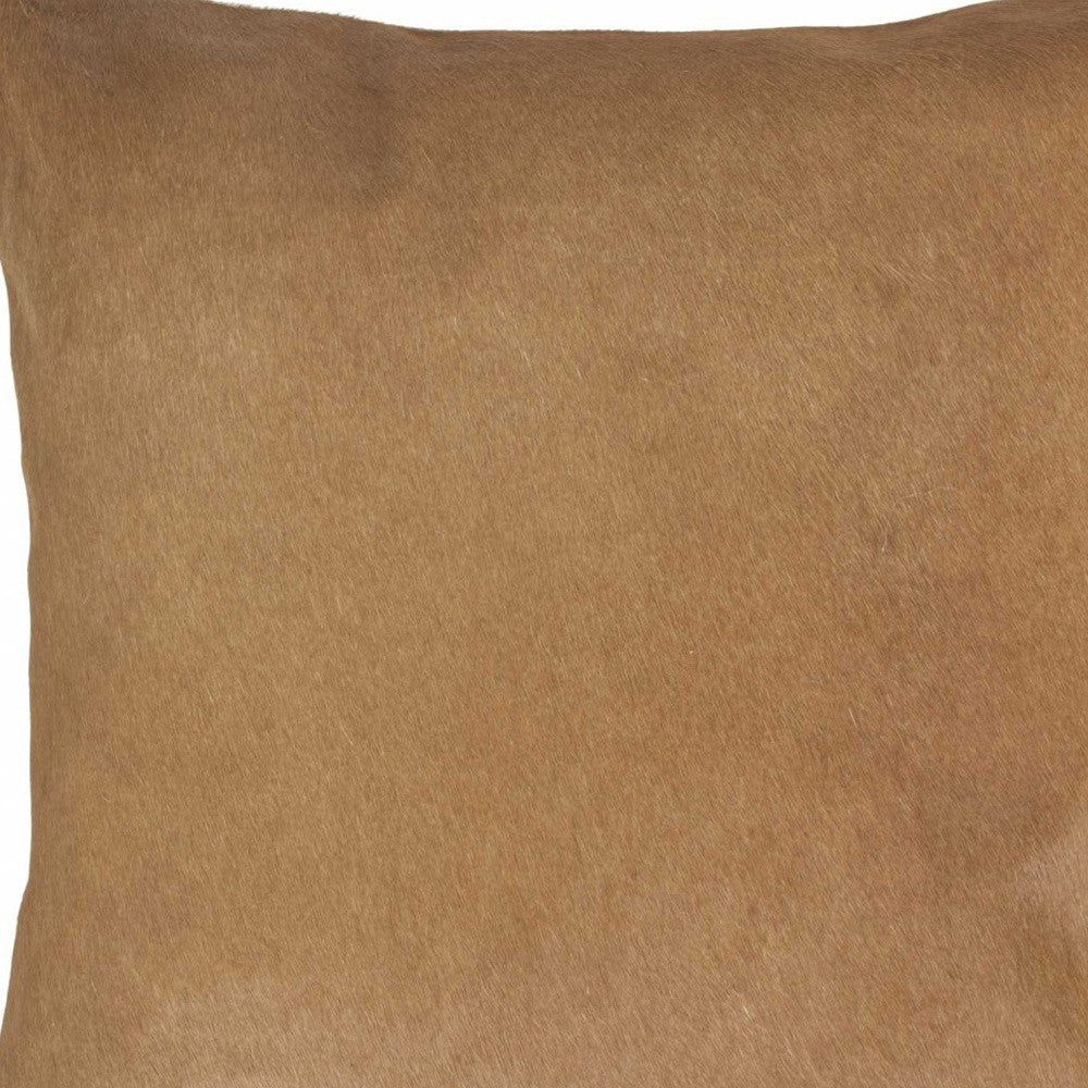 Tan Cowhide Pillow