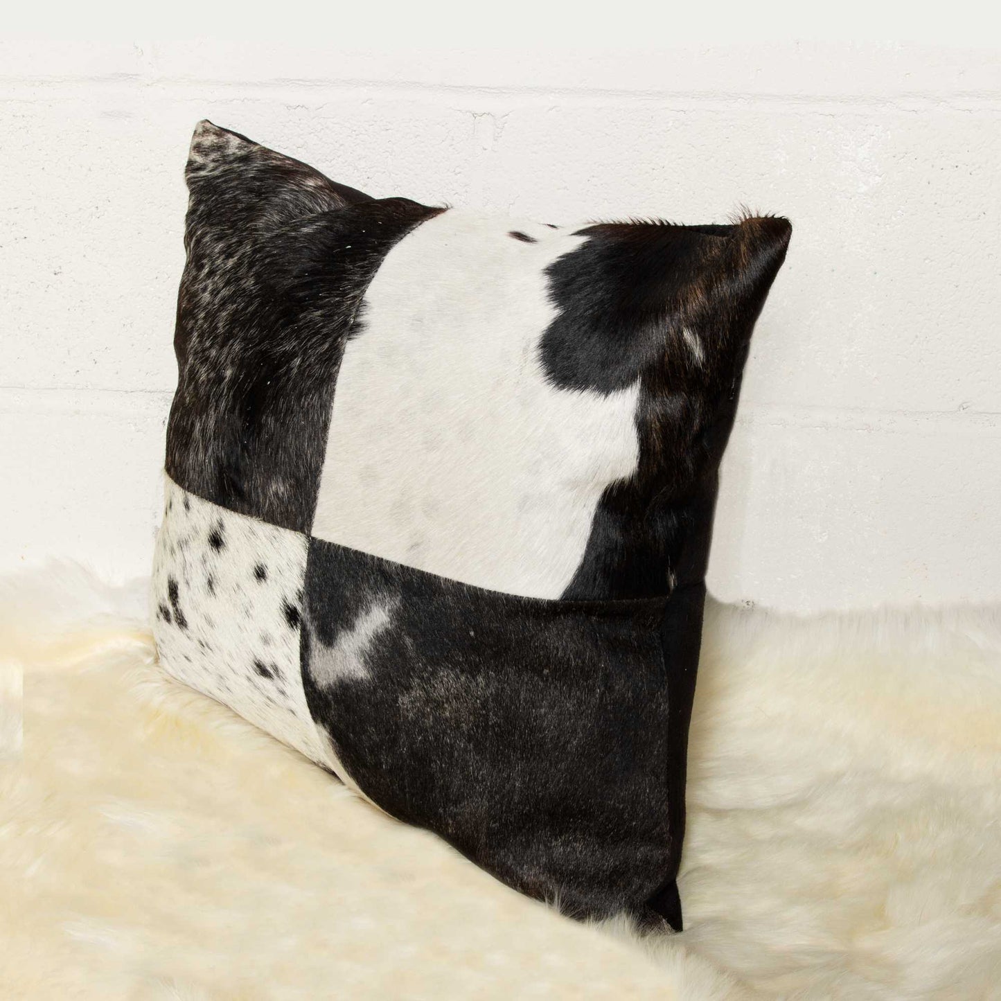 Black & White Cowhide Pillow