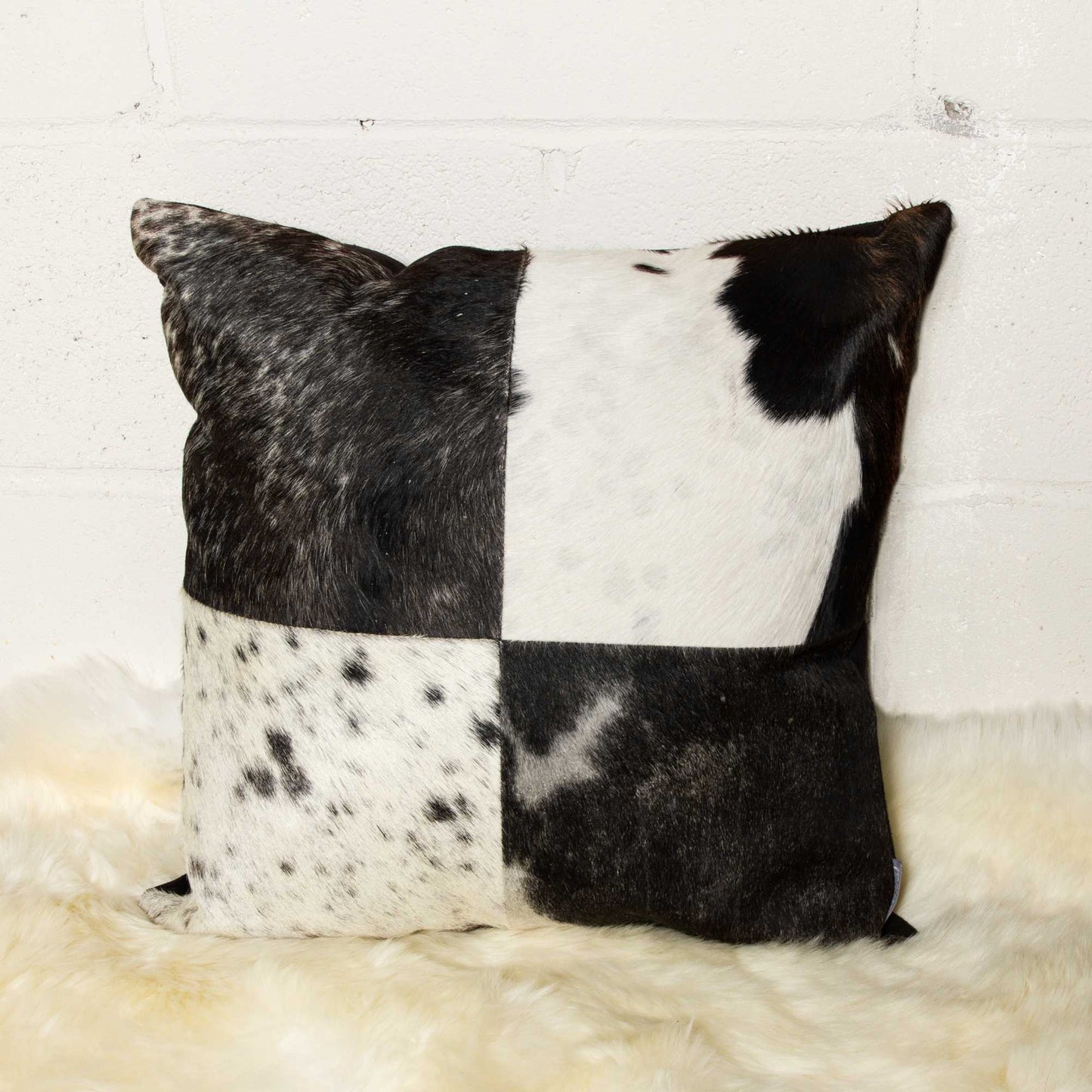 Black & White Cowhide Pillow