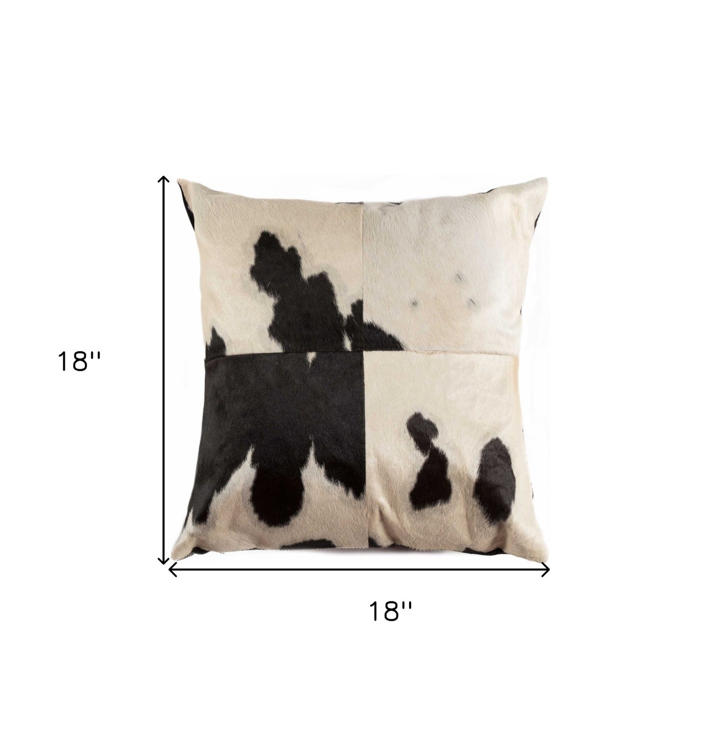 Black & White Cowhide Pillow