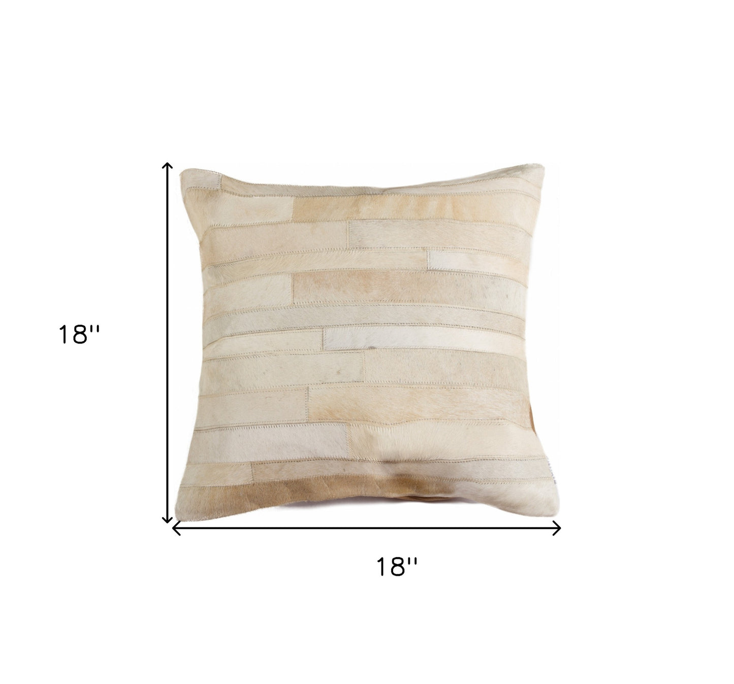 Tan Cowhide Pillow