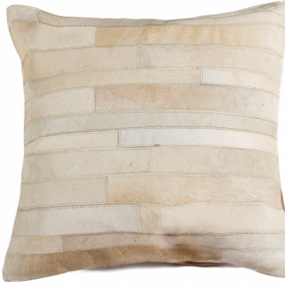 Tan Cowhide Pillow