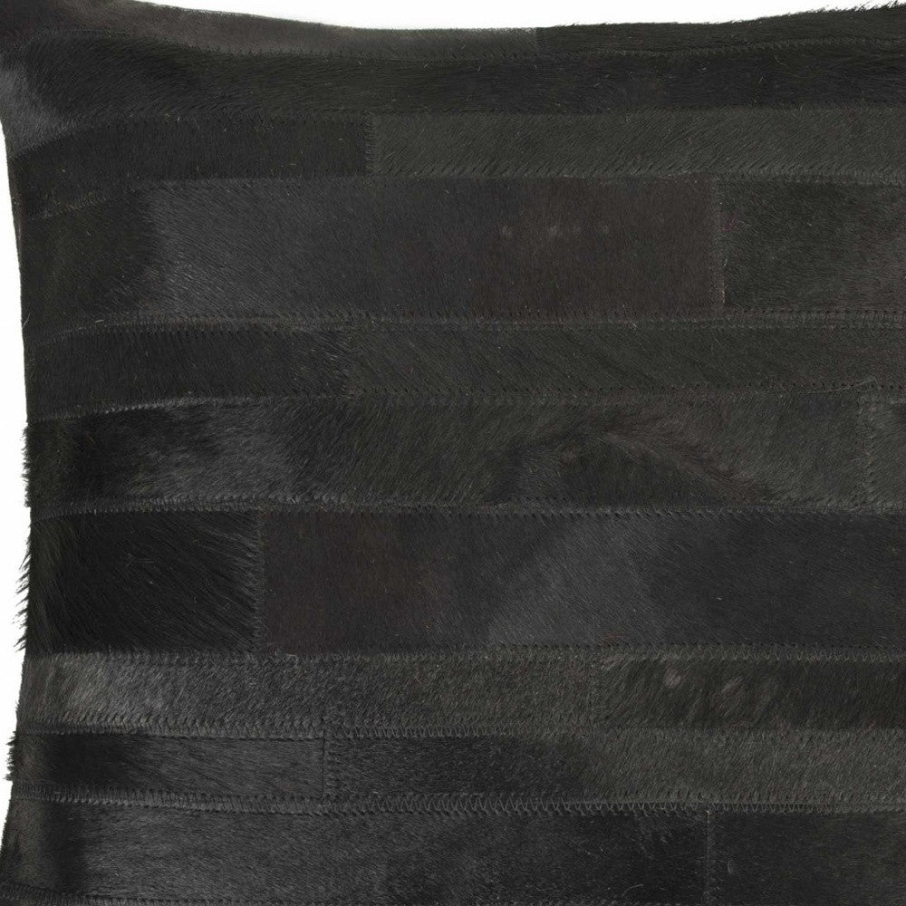Black Cowhide Pillow