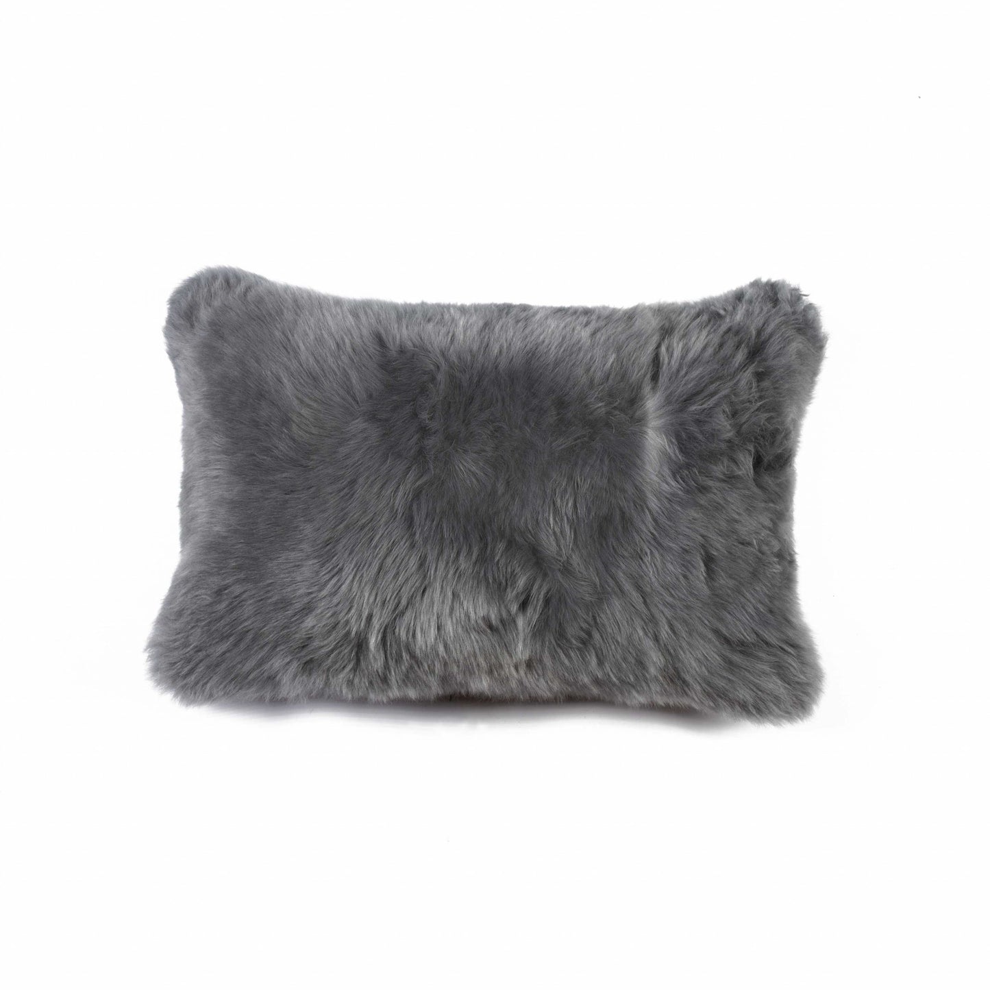 Gray Sheepskin Pillow