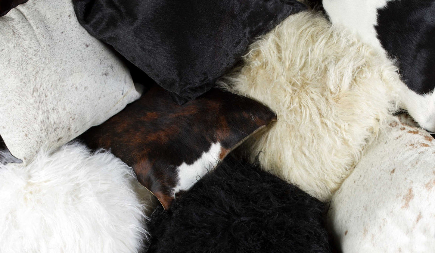 Gray Sheepskin Pillow