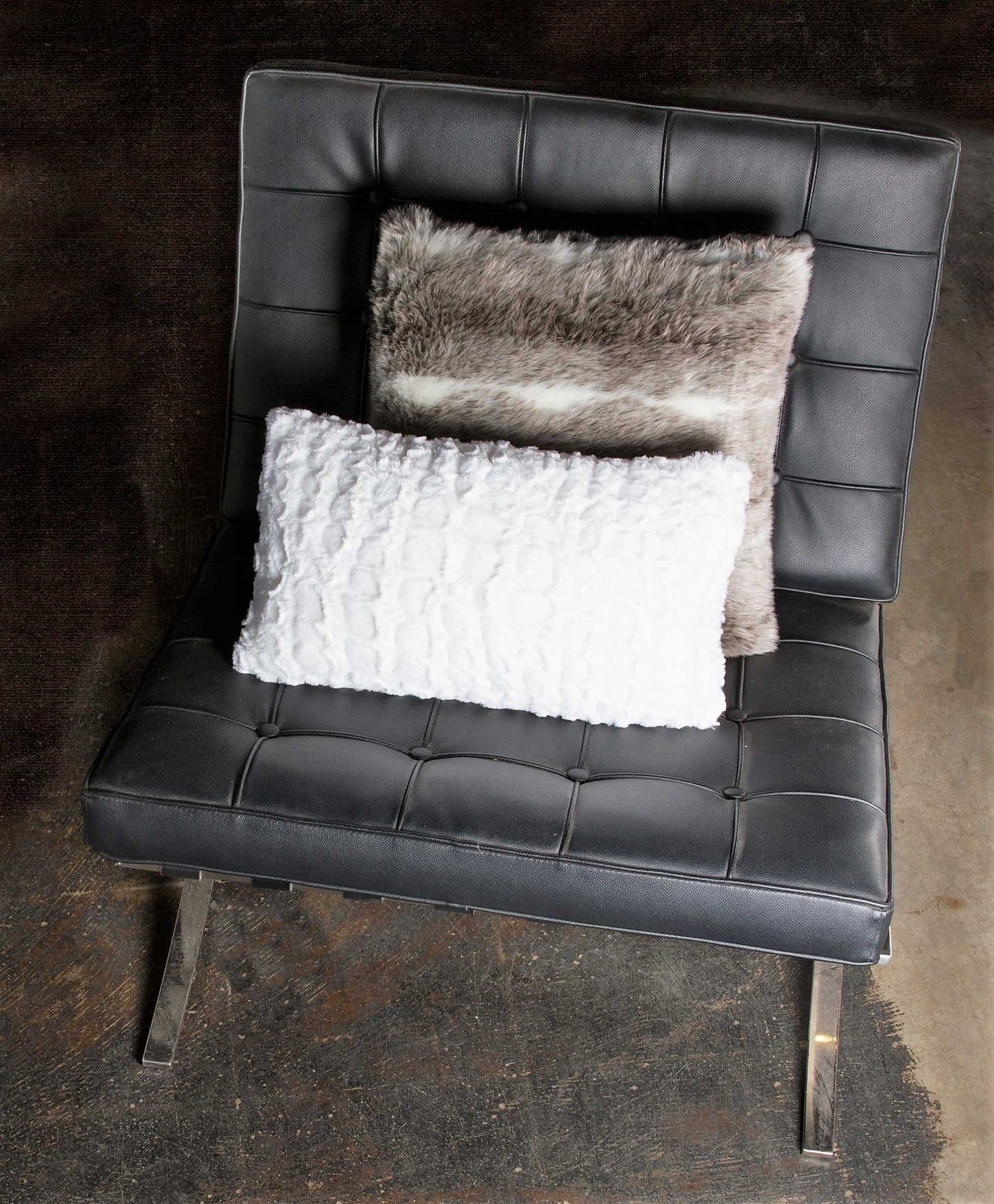 Ivory Faux Fur Pillow