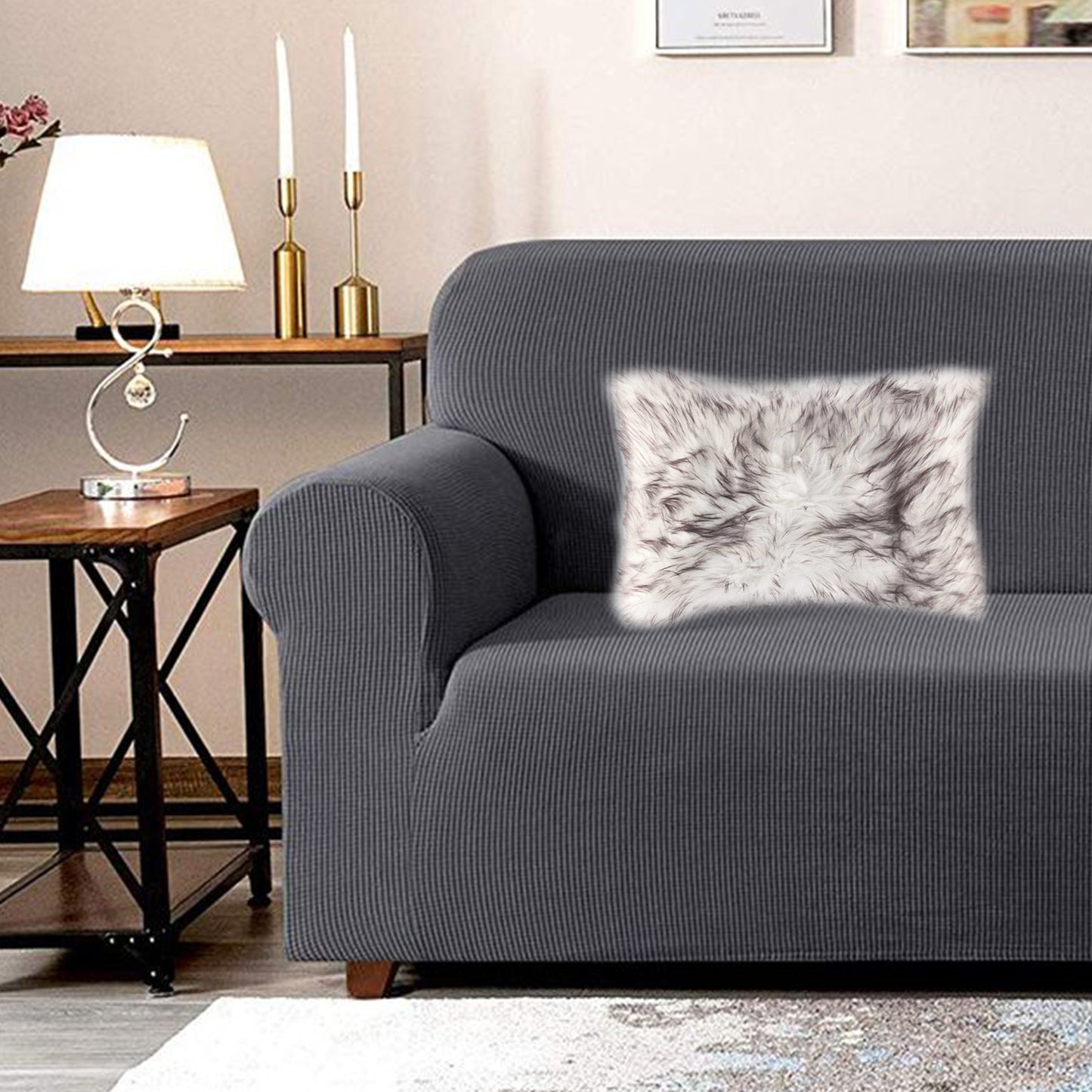 Chocolate Faux Fur Pillow