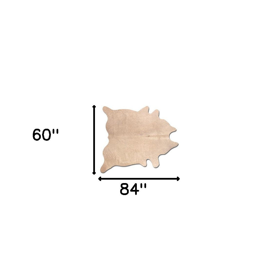 5 x 7 Natural Cowhide Rug