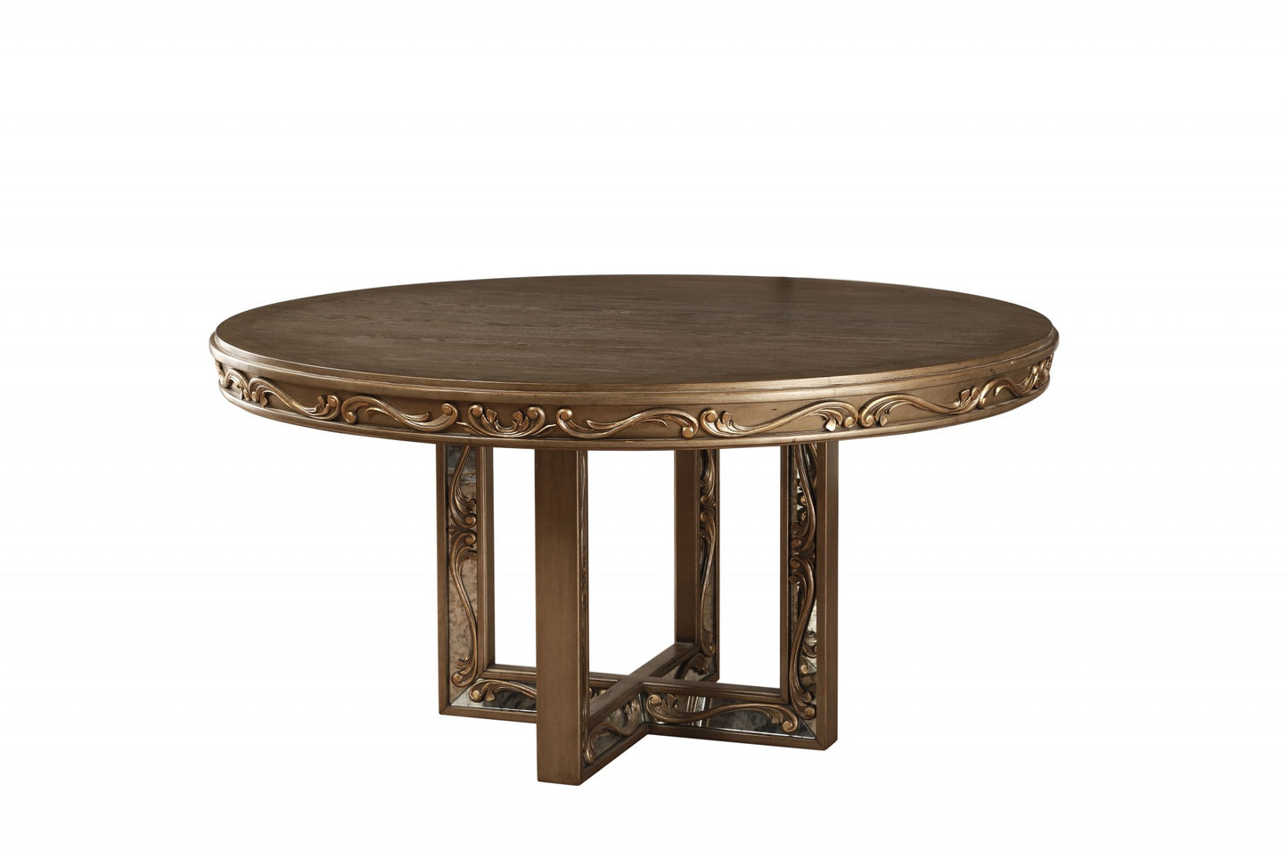 Antique Gold Poplar Dining Table