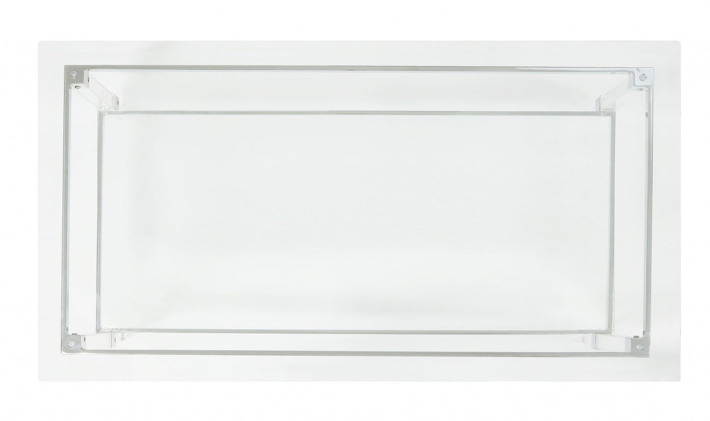 Clear Acrylic Chrome & Clear Glass Coffee Table
