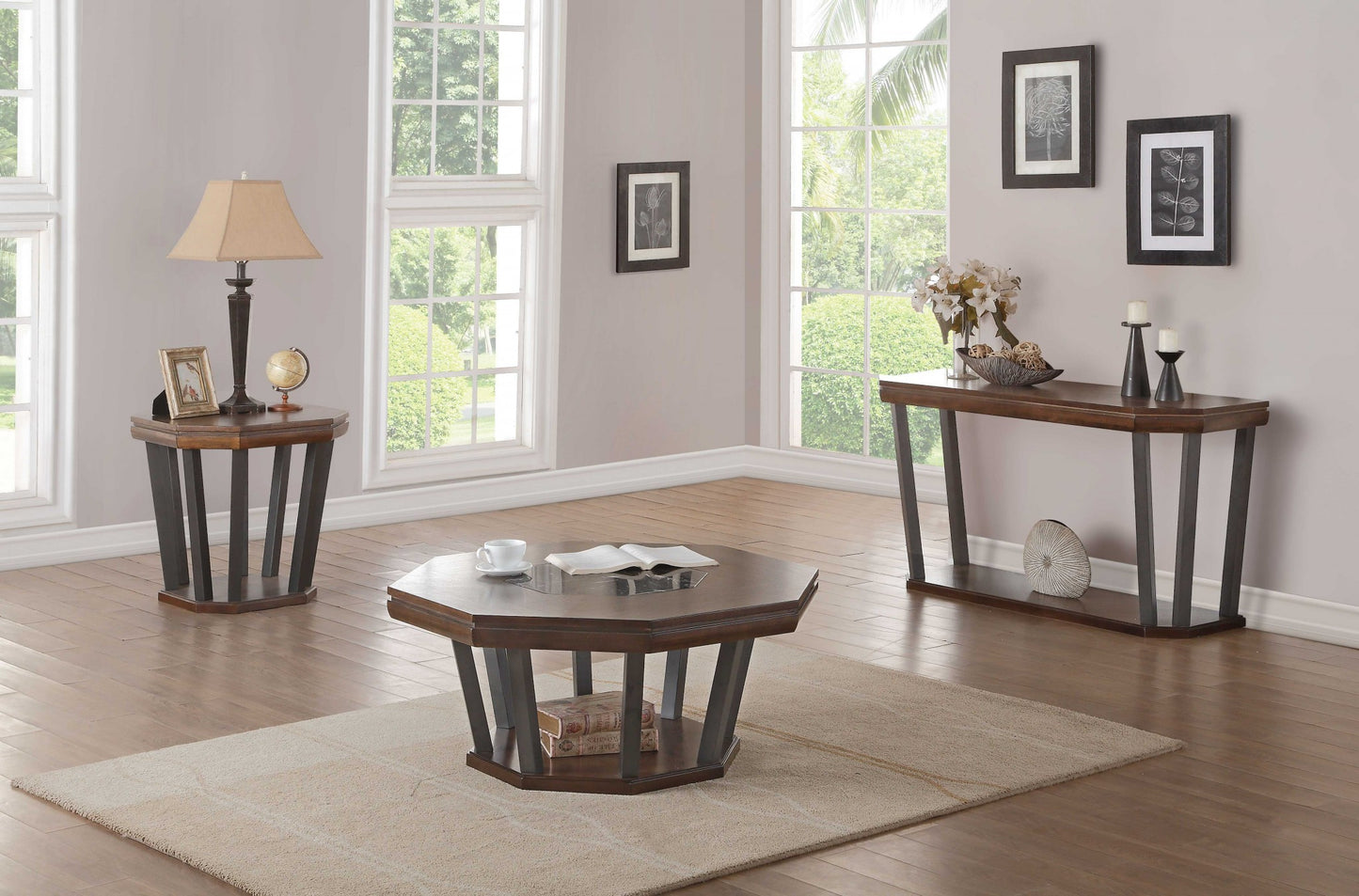 Black Marble & Tobacco Coffee Table