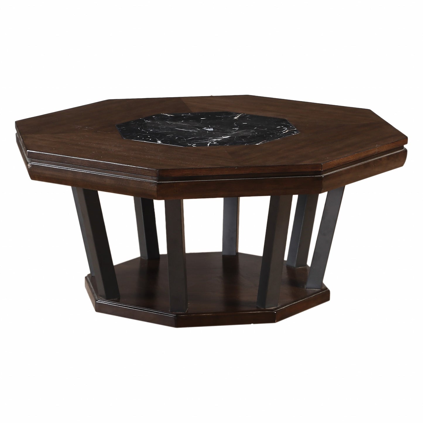 Black Marble & Tobacco Coffee Table