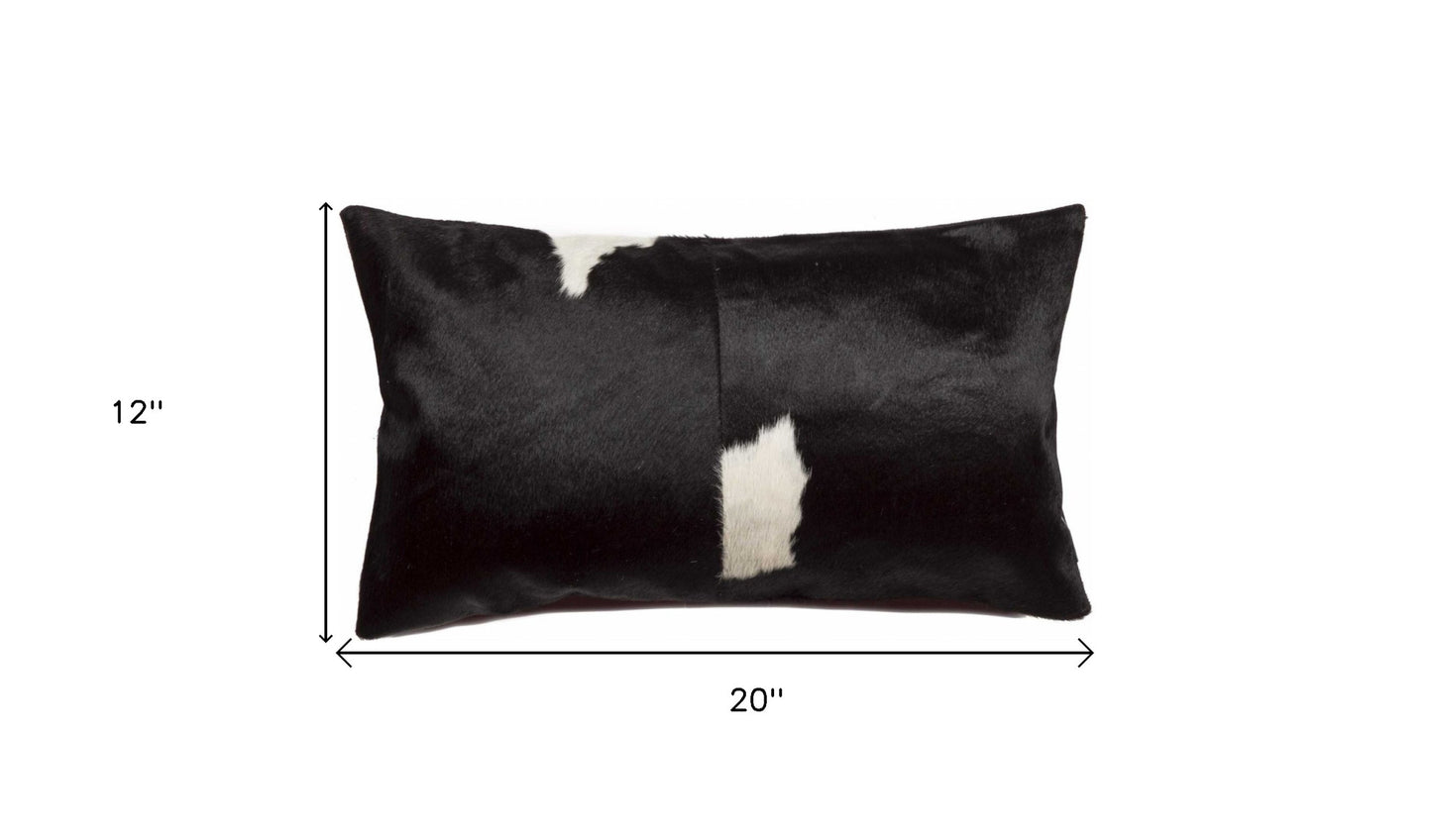 Black & White Cowhide Pillow