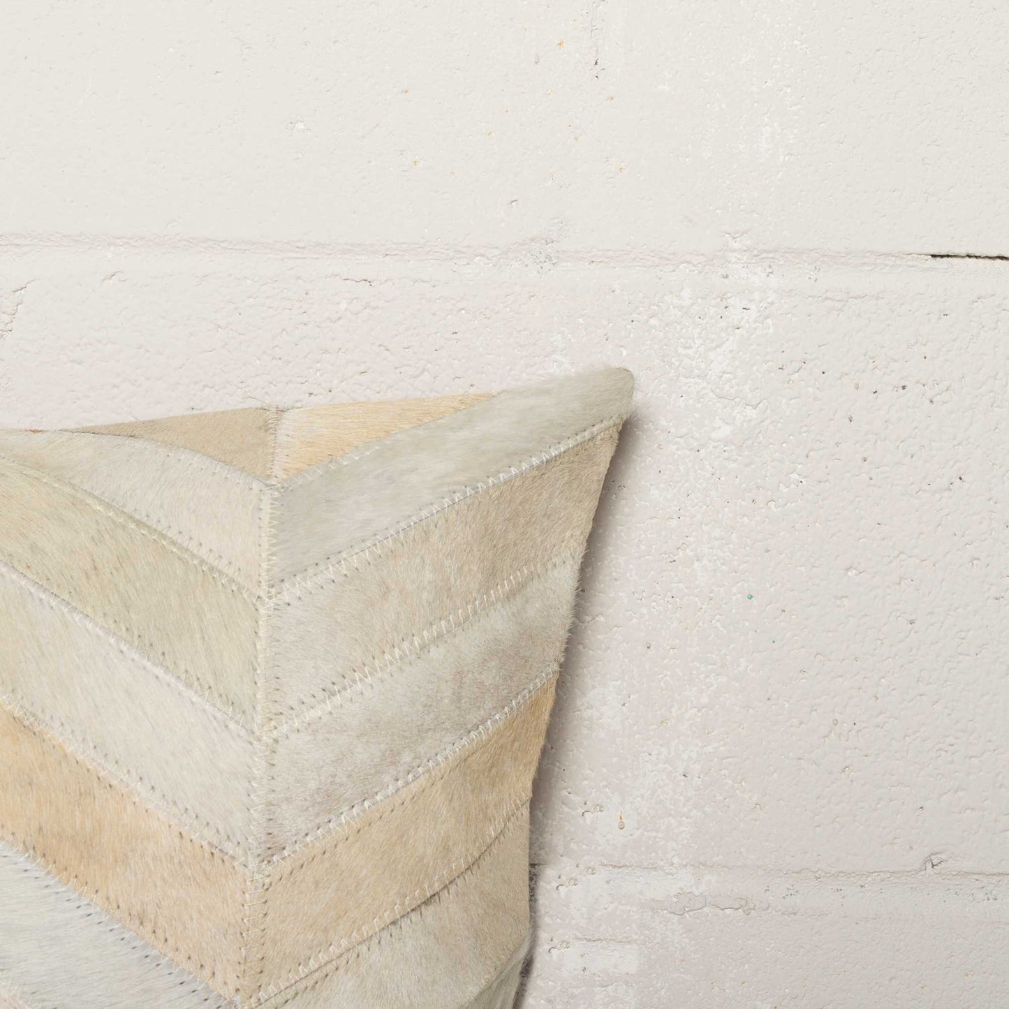 Natural Chevron Cowhide Pillow