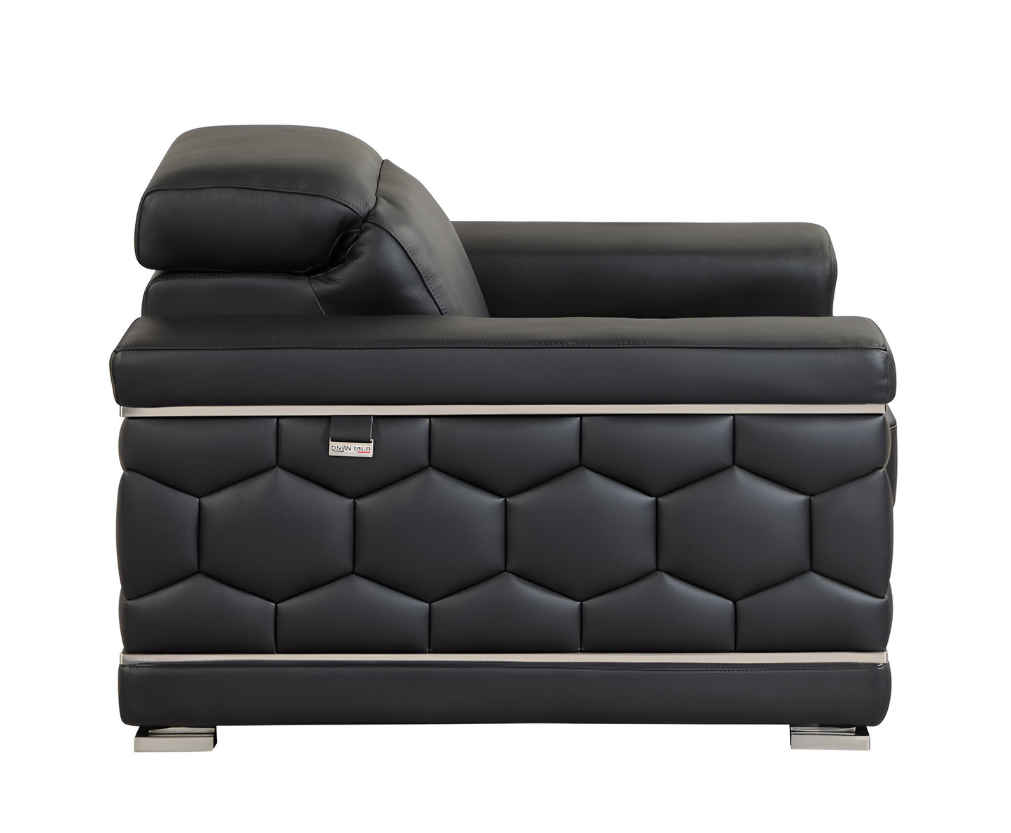 Black Italian Leather Sofa