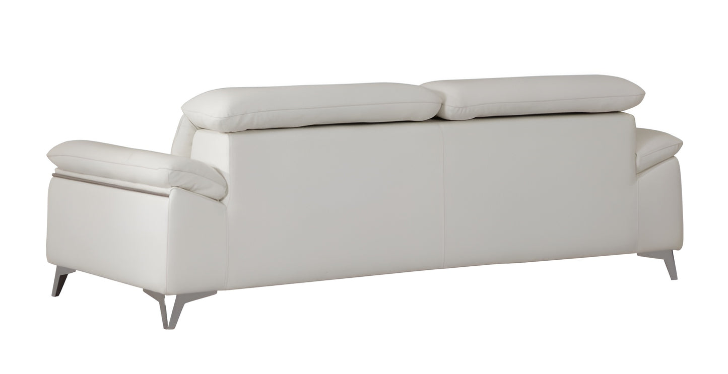 White Italian Leather Sofa