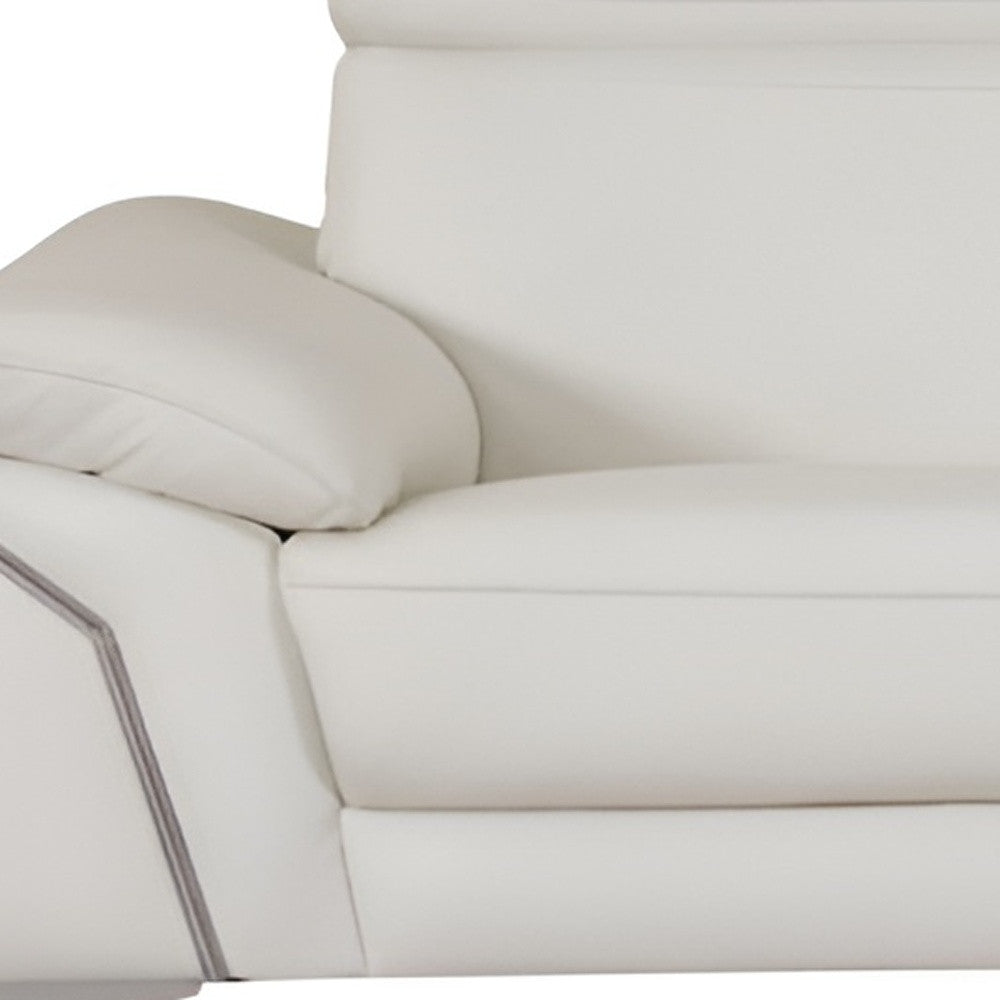 White Italian Leather Sofa