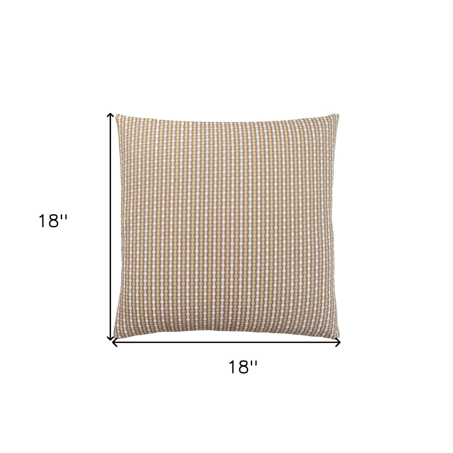 Taupe Striped Pillow