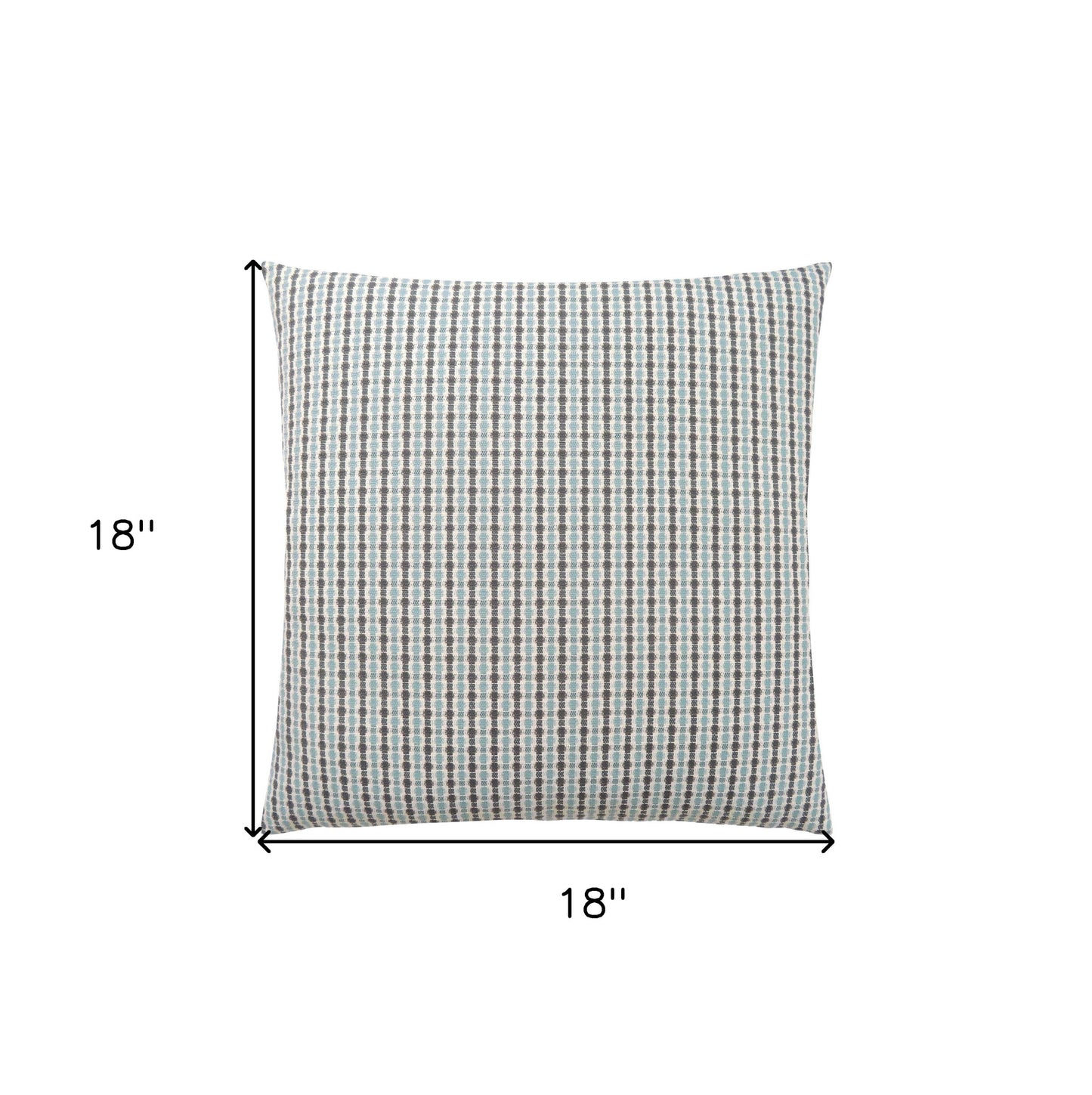 Blue & Gray Striped Pillow