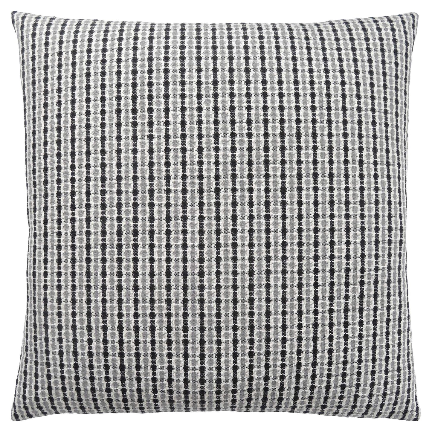 Black Gray & White Striped Pillow