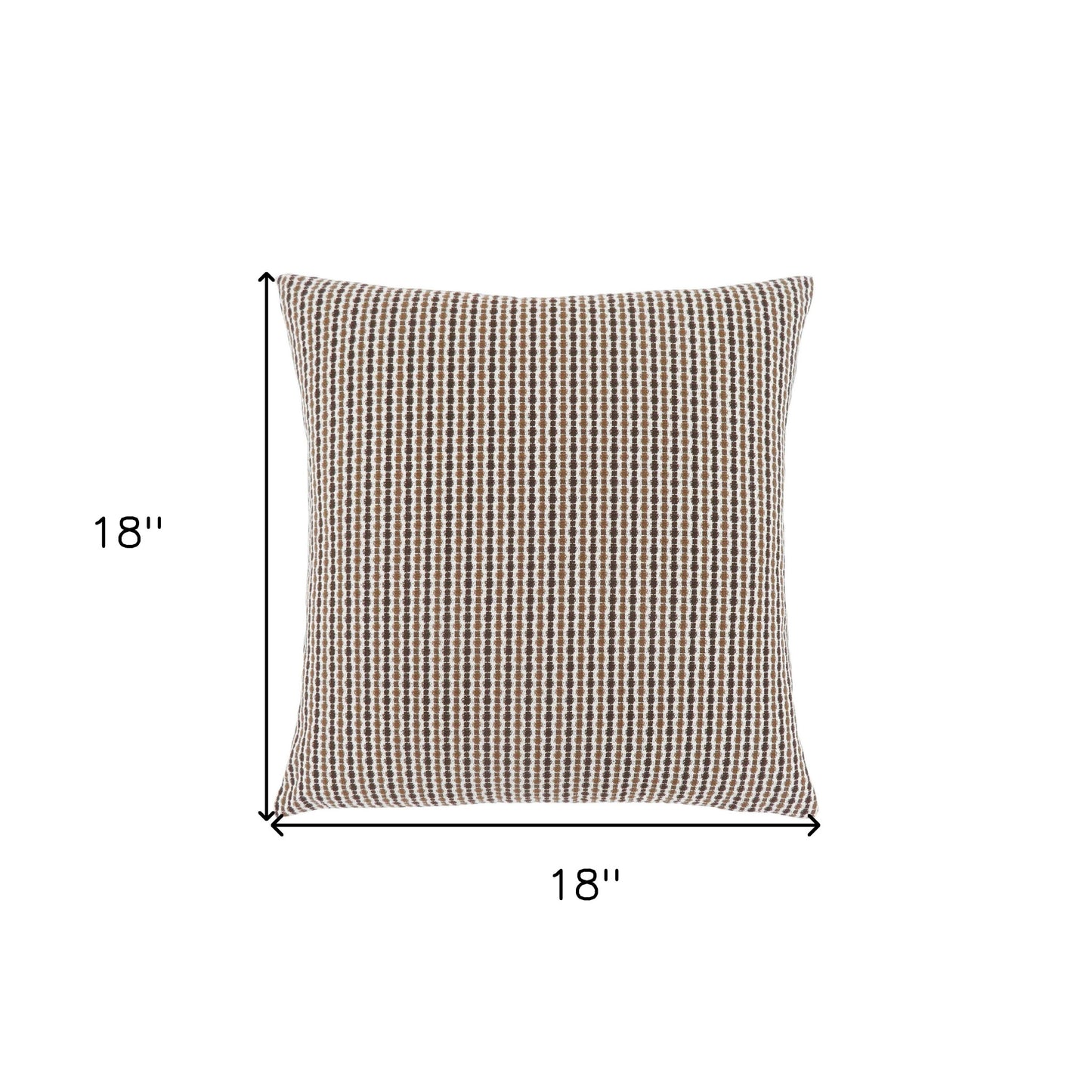 Brown & White Striped Pillow