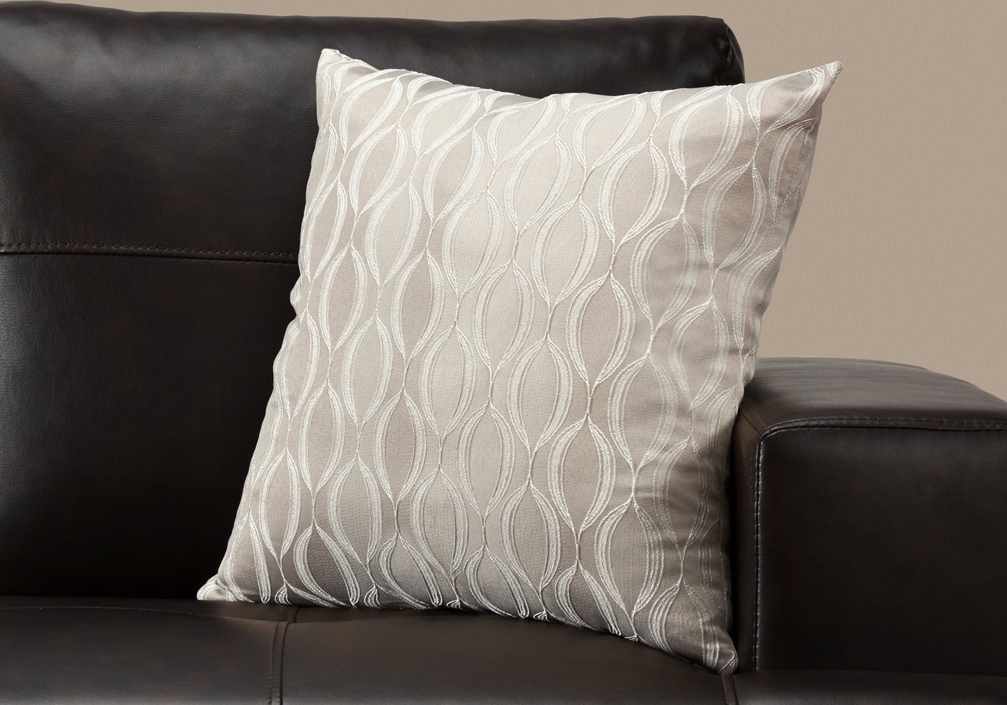 Taupe Ogee Pillow