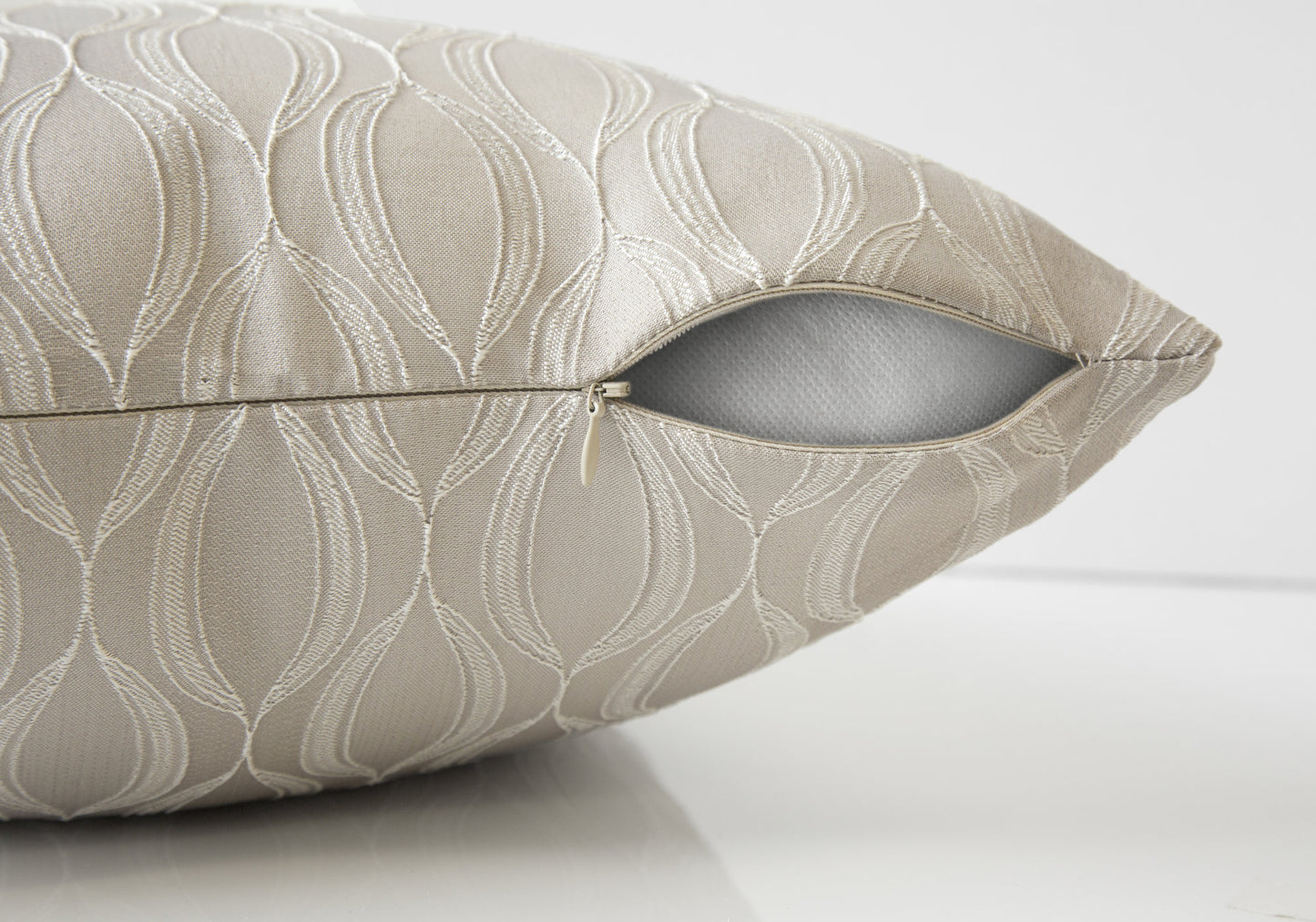 Taupe Ogee Pillow
