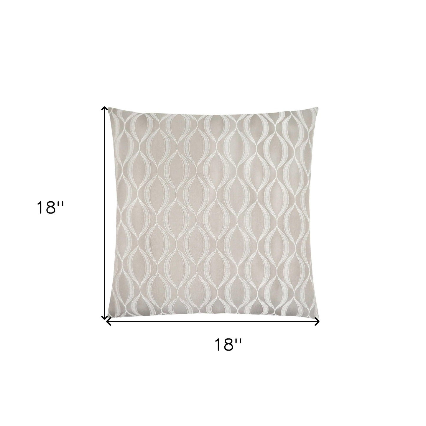 Taupe Ogee Pillow