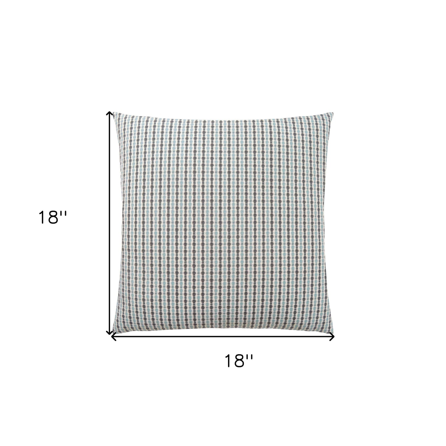 Blue & Gray Striped Pillow