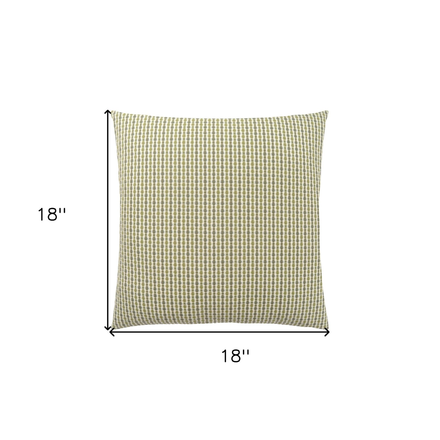 Green & White Striped Pillow