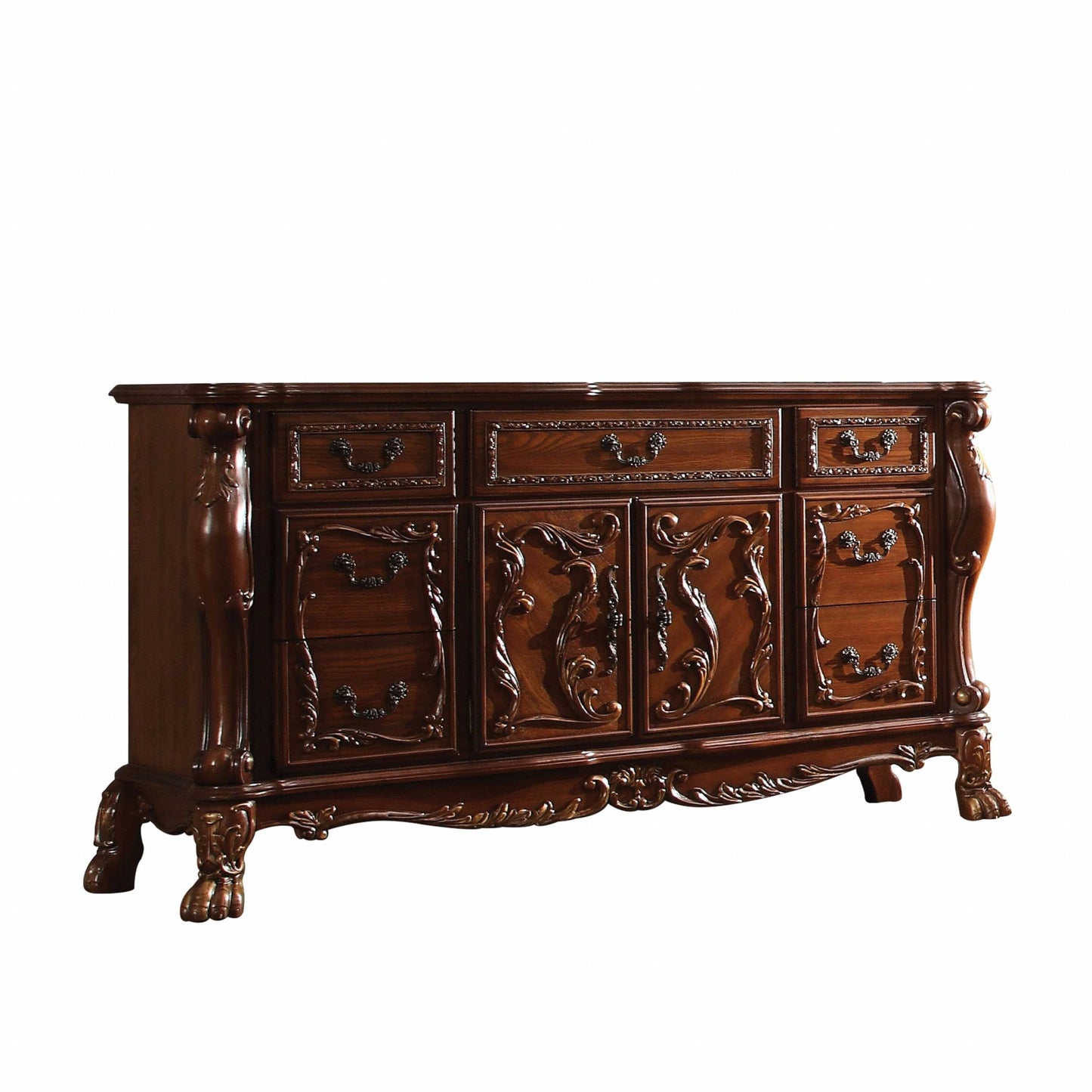 White Solid Wood 6-Drawer Chest