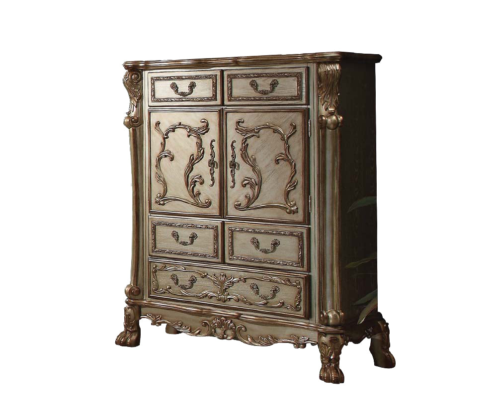 White Solid Wood 7-Drawer Dresser