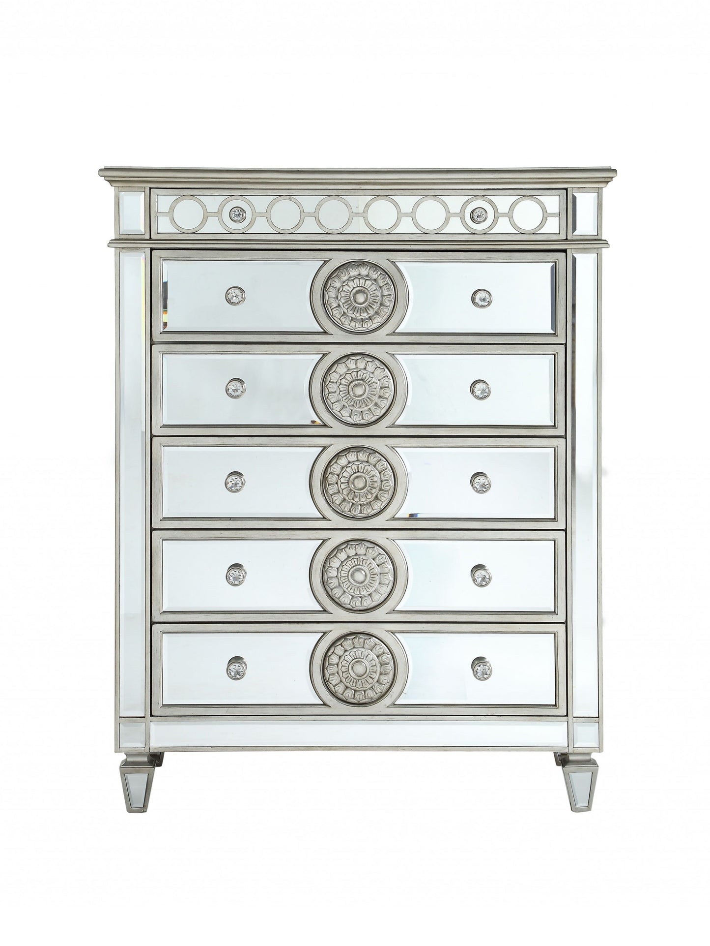 Brown Solid Wood 6-Drawer Dresser