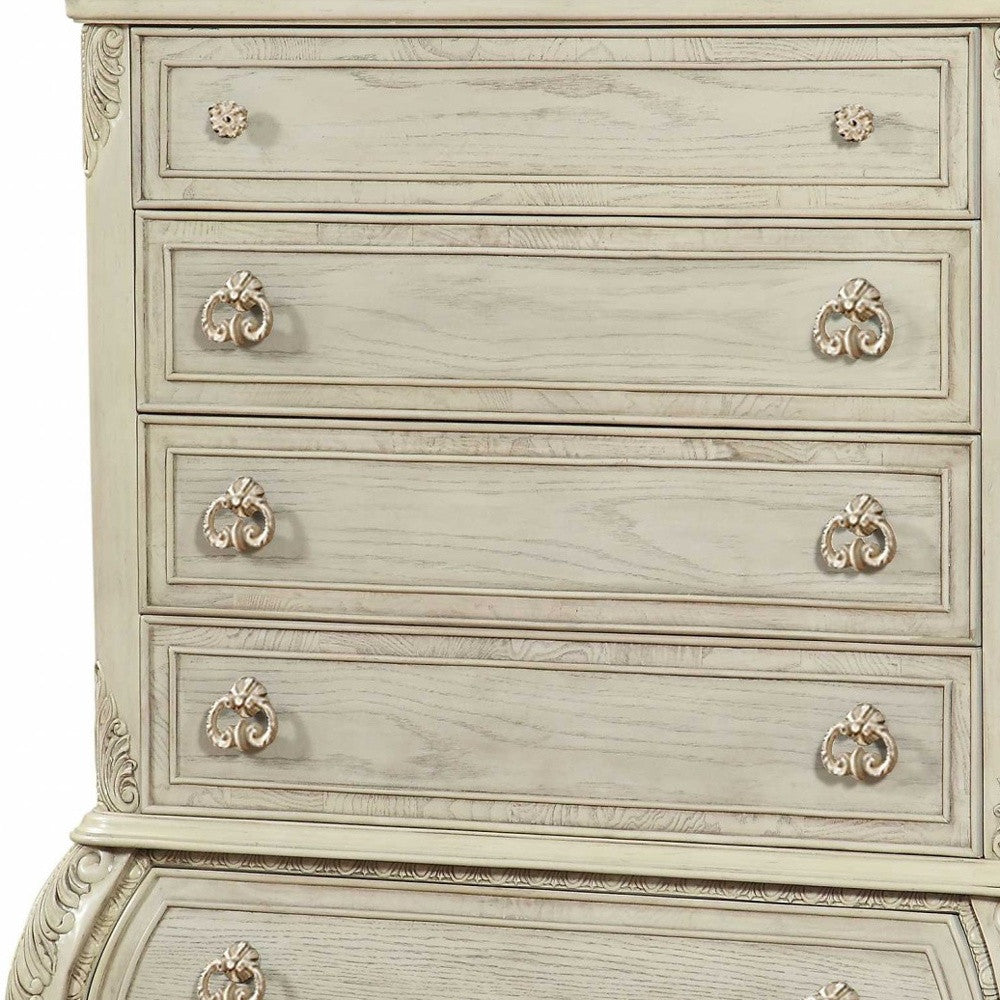 Natural Solid Wood 6-Drawer Double Dresser