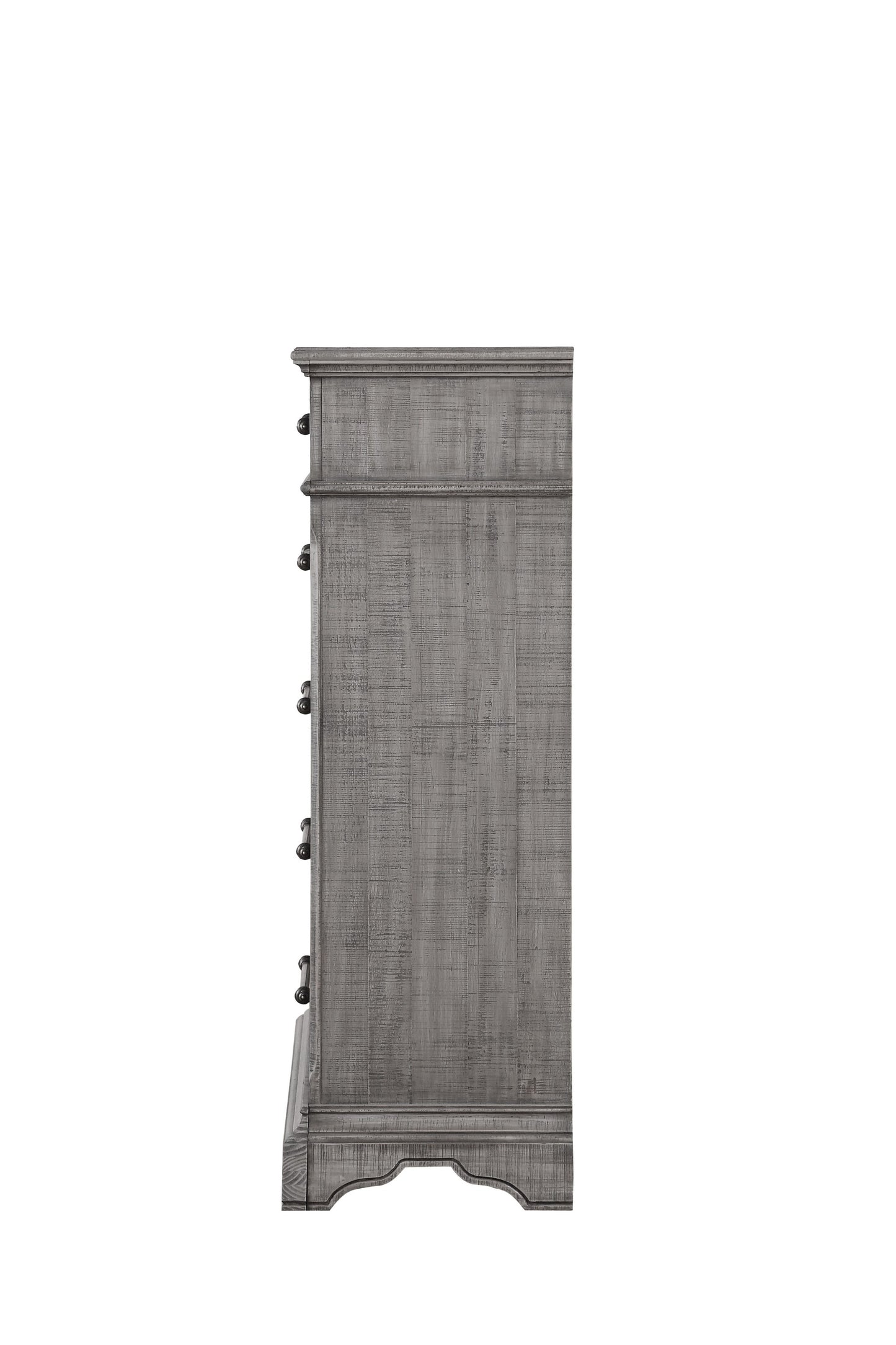 Gray Solid Wood 6-Drawer Double Dresser