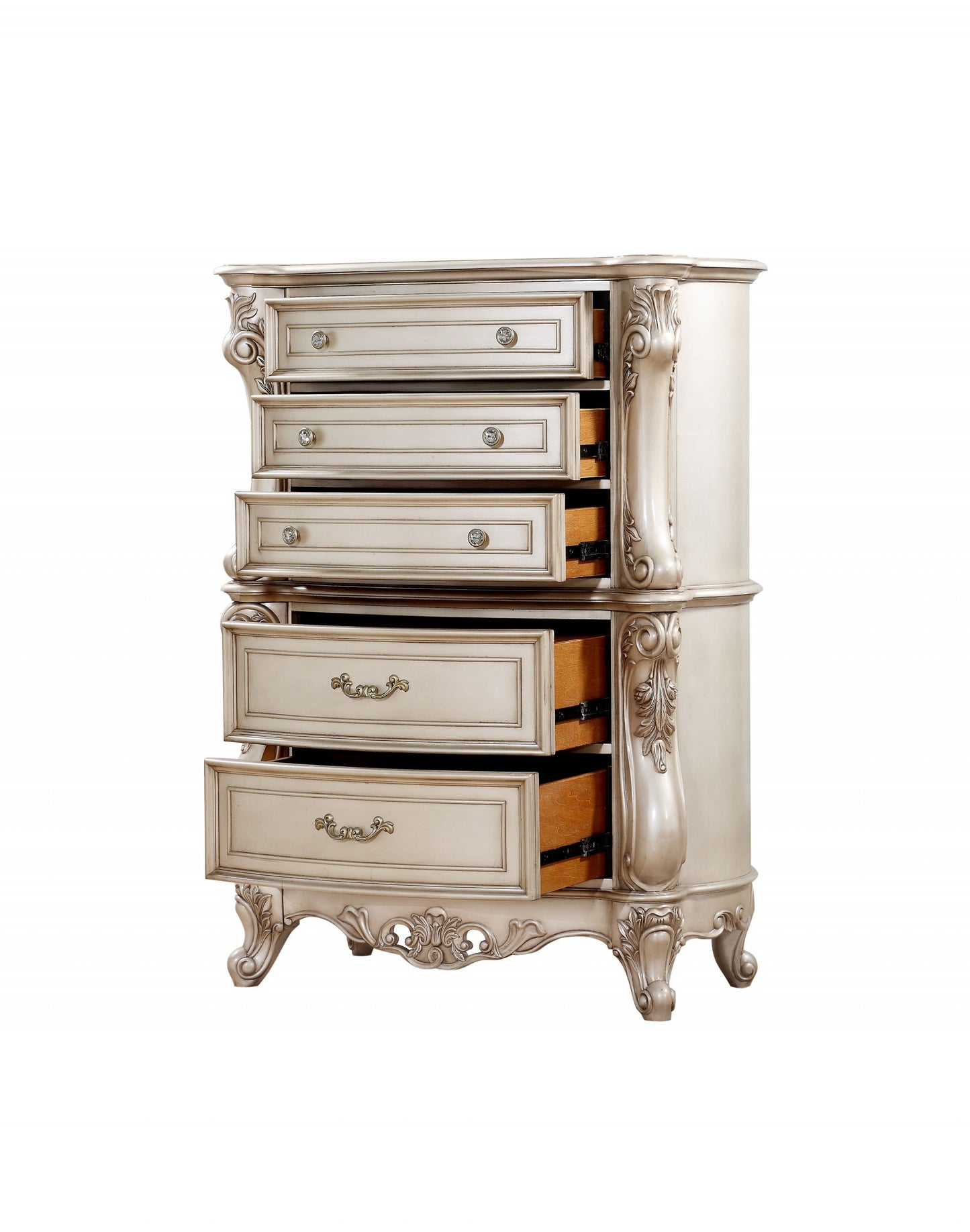 Gray Solid Wood 6-Drawer Double Dresser