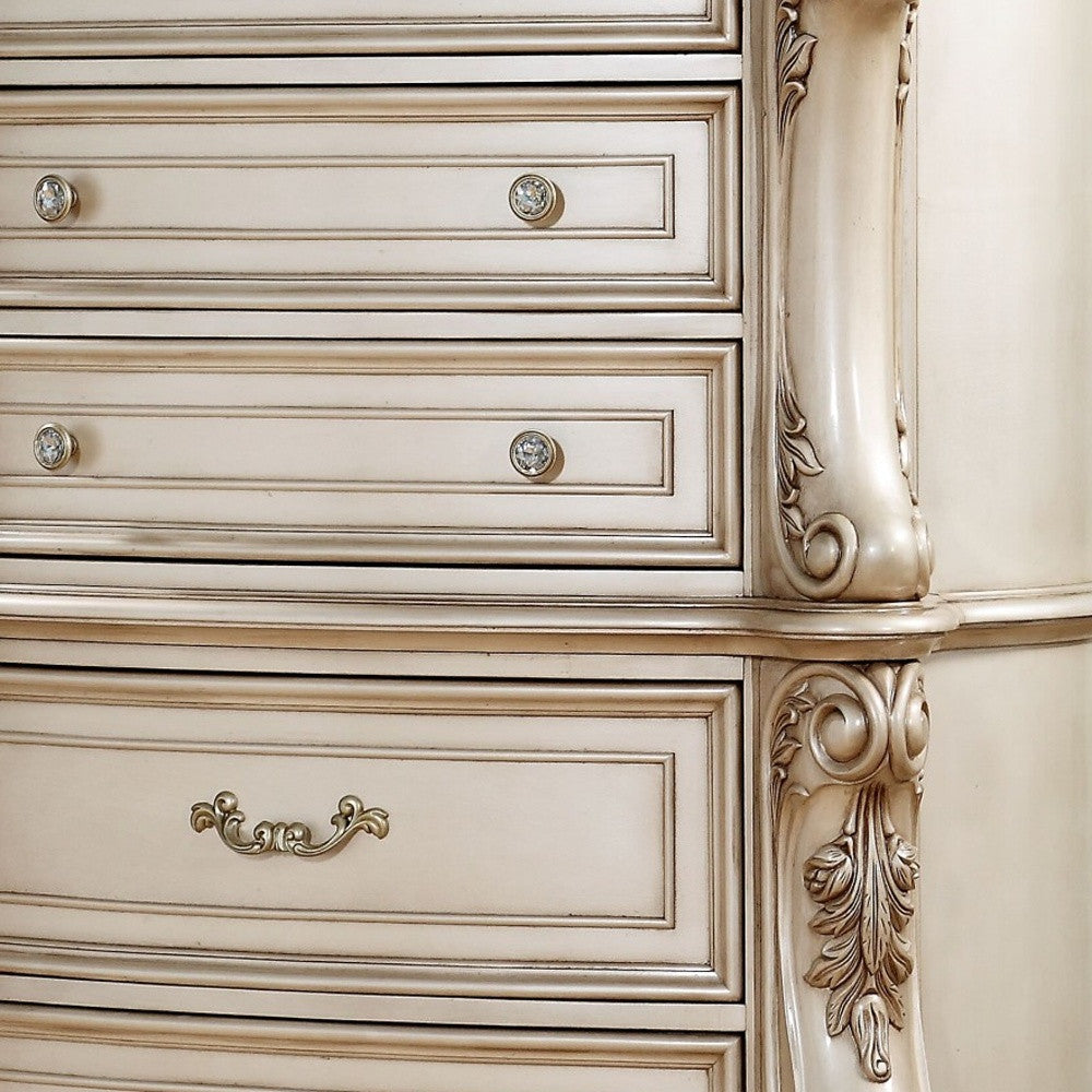 Gray Solid Wood 6-Drawer Double Dresser