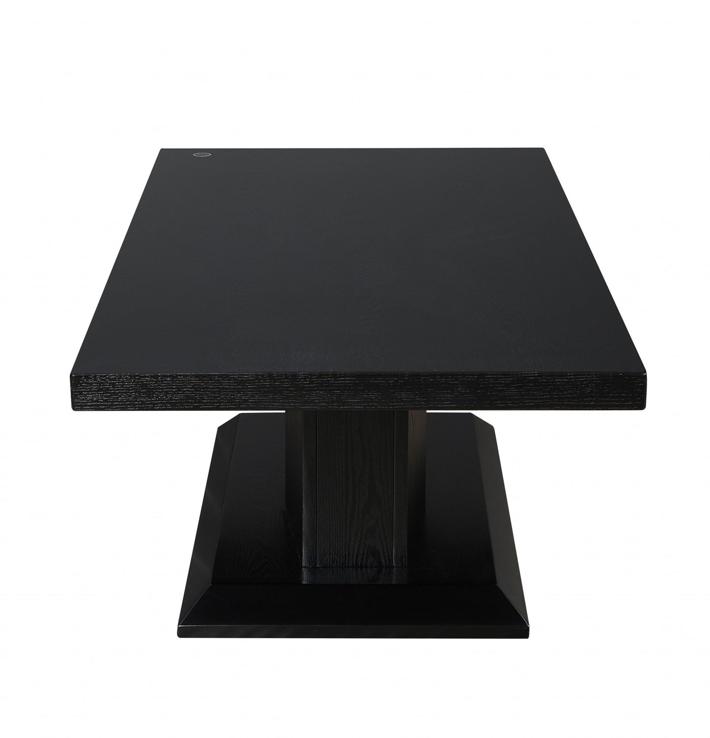 Black Led Wood Glass Coffee Table