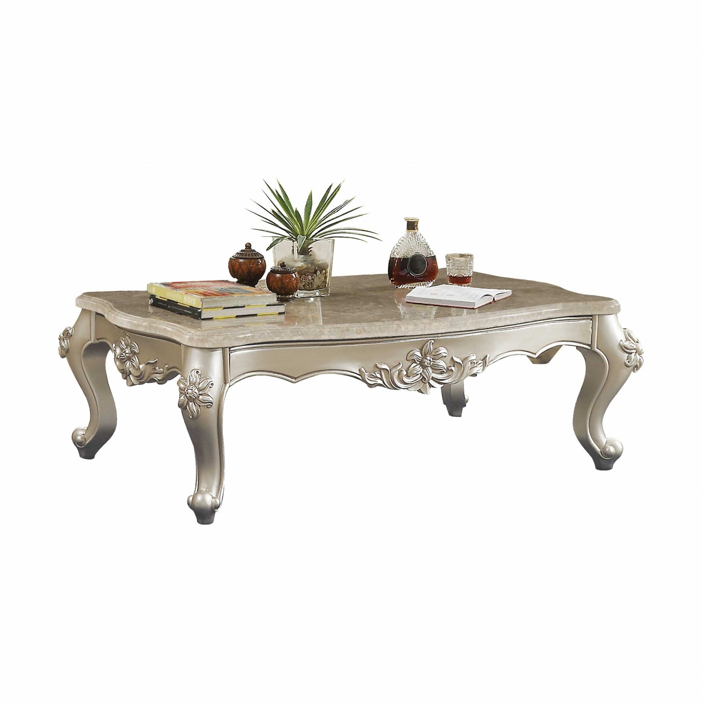 Marble Champagne Wood Coffee Table