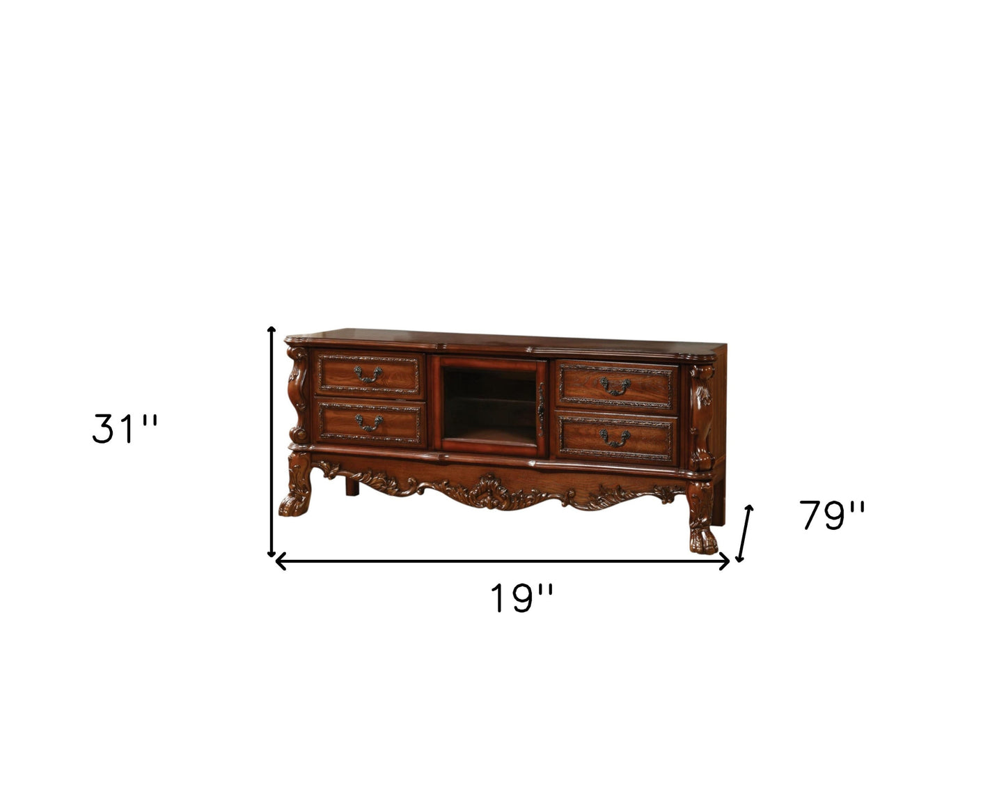 Carved Scrollwork Media Console