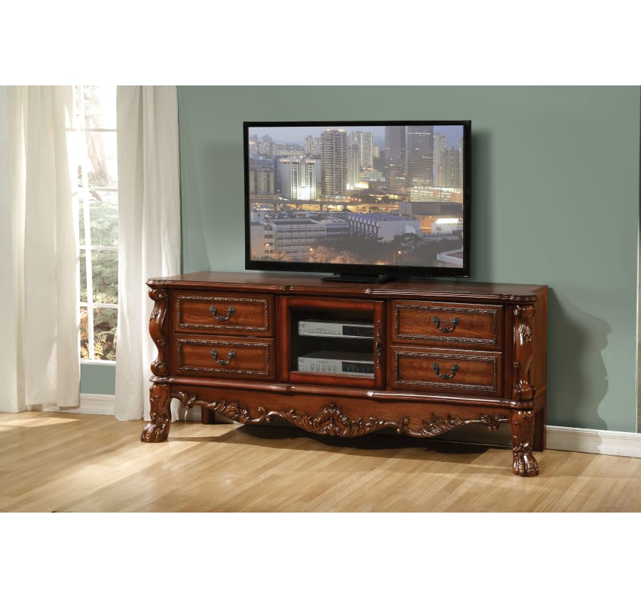 Carved Scrollwork Media Console